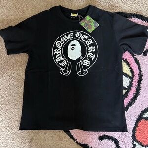 Black BAPE Baby Milo X Chrome Hearts Tee